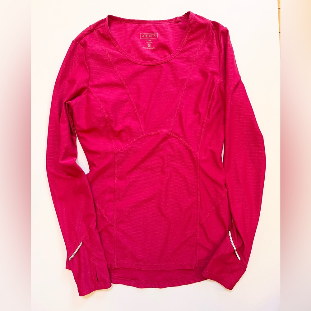 Athleta Long Sleeve Top Size XXS Magenta